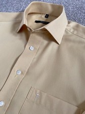 BNWOT ETERNA MUSTARD CLASSIC FIT BUTTON CUFF SHIRT EU 38 15 