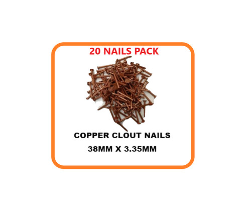 Copper clout nails 38mm - copper,