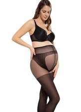 Gatta 40 Den Semi Opaque Maternity Black Tights - Support Pregnancy Hosiery