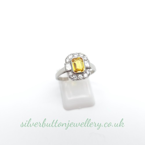Platinum antique emerald - antique, cut