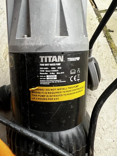 Titan 750w dirty water pump - dirty,