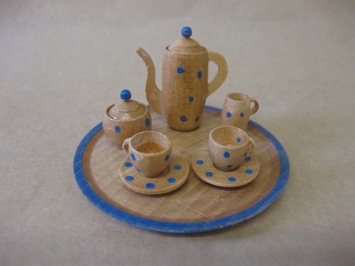 Vintage miniature wooden - miniature, tea