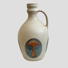 Laugharne Studio Pottery Jug Flagon Pitcher Stoneware Part Glazed 24 cm Vintage