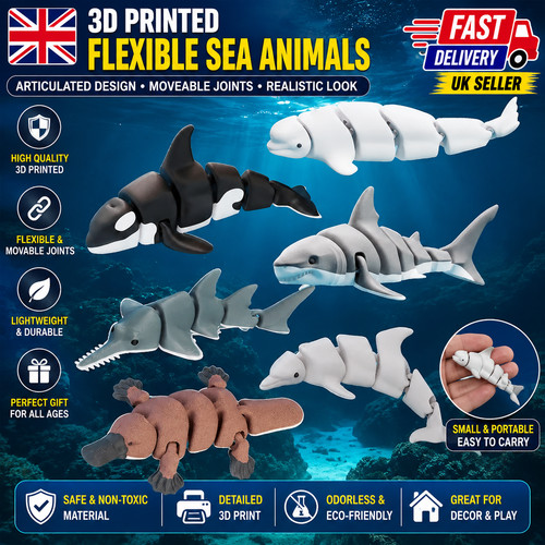 Printed flexible shark - printed,