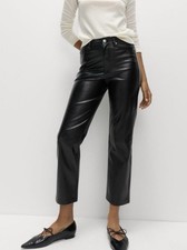 Faux Leather Straight Leg