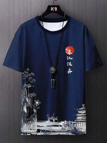 Anime print shirt mens - 3d, t