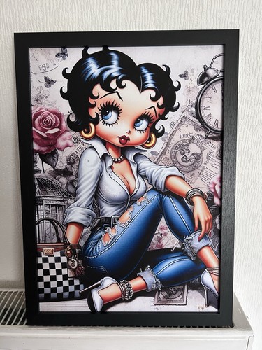 Betty boop print frame - boop, a3