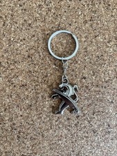 METAL  PEUGEOT LOGO  KEYRING/KEYCHAIN  , PRICE INCLUDES POSTAGE COST