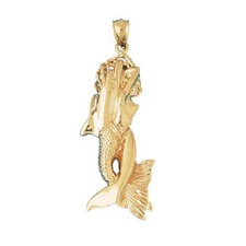 Double Mermaid Charm Pendant