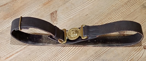 Brown military parade leather