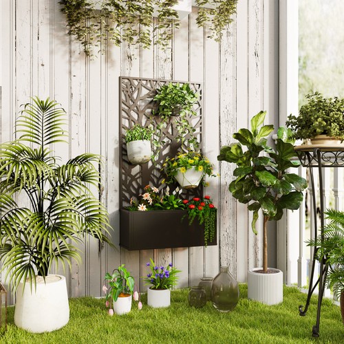 Planter box with privacy - planter,