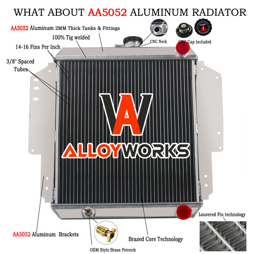 Row aluminium radiator for - row,