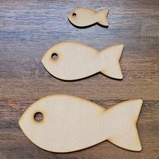 Wooden Large Blank Fish Craft Shape 10-60cm MDF Embellishment Cute Decoration