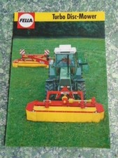 Fella Turbo Disc Mower Rear & Front Mounted & Trailed Brochure / Leaflet 8801F