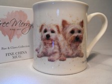 Westie Mug Gift Fine China Boxed Mug White West Highland Terrier Mug Present New
