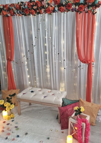 Mehndi stage wedding backdrop - stage,