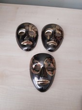 3 Tiny Decorative Wall Masks