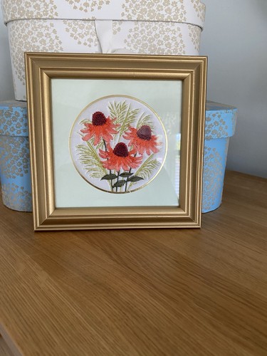 Vintage embroidered framed - vintage,
