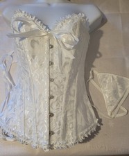 Women boned lace overbust - women's, lace-up
