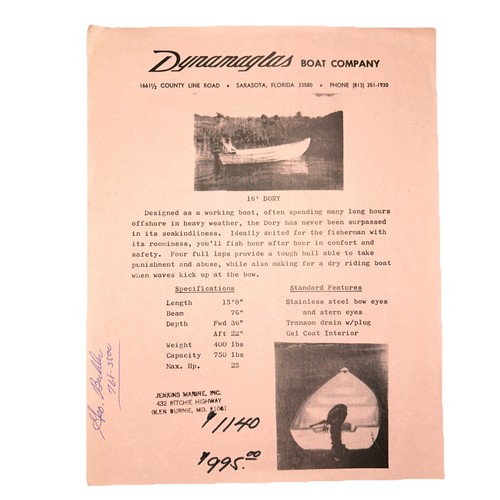 Dynamaglas boat company - company, 16’