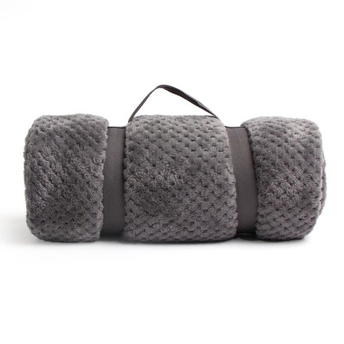 New modern waffle throw - , grey