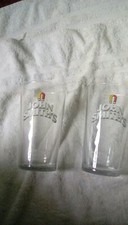 2 JOHN SMITH'S PINT GLASSES GOV STAMP VGC