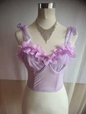 Lilac Boned Corset Top Size