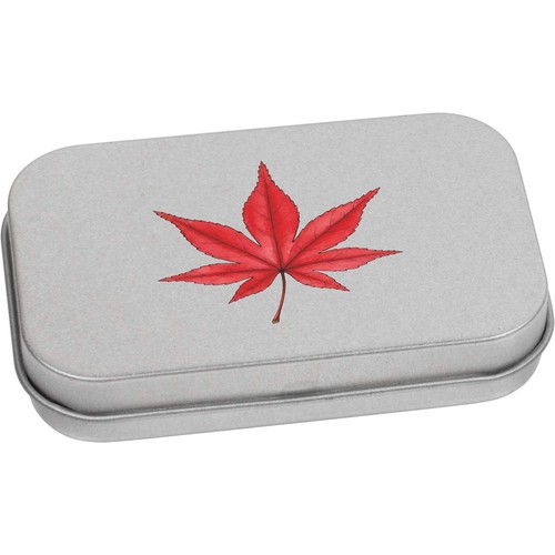 Maple leaf metal hinged tin - metal,