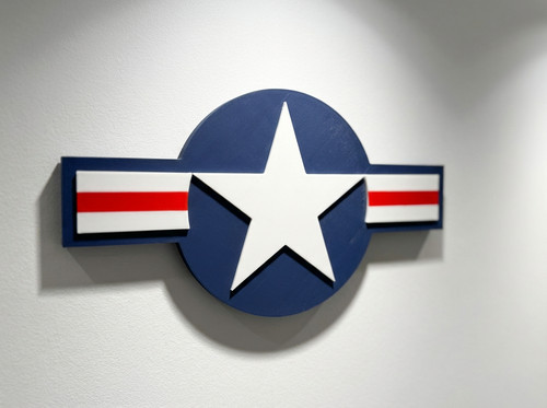 Usaf star bar wall sign - &, 3d
