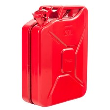 20L Fuel Diesel Petrol Oil Water Tin Metal Jerry Can - Red - Car Garage Mechanic