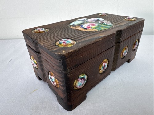 Vintage enameled wooden - vintage,