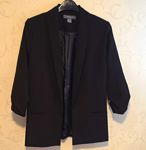 Primark black open front - primark,