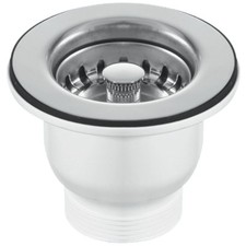 Astini 85mm Flange Chrome Belfast Sink Basket Strainer Waste Kit for 60mm Hole