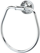 Silver round diamante towel - silver,