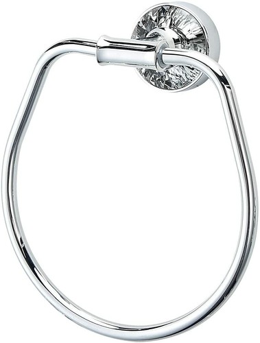 Silver round diamante towel - round,