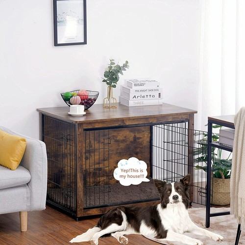 Wooden dog crate furniture - wooden,