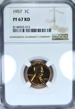 1957 PROOF LINCOLN CENT 1C NGC