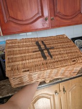 harrods wicker hamper basket