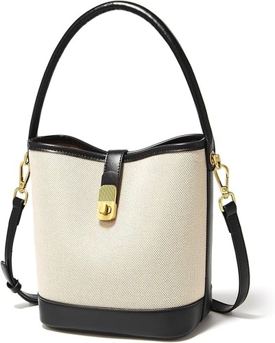 Coated canvas bucket crossbody - coated,