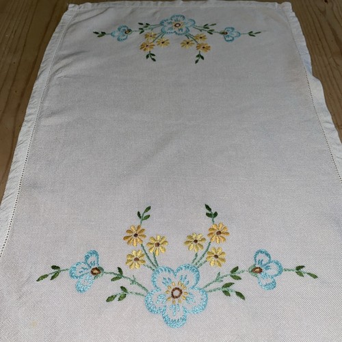 Vintage embroidered table - vintage,