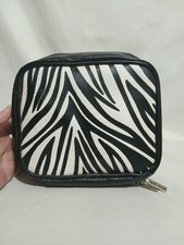 PreZerve Anti-Tarnish Jewelry  Makeup Travel Bag Organizer Zebra Pr Zipper 8 In