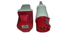 32 amp plug or wall mount sockets 5 PIN IP44 3 Phase Neutral & earth 415 volt 
