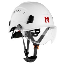 Mustbau Construction Hard Hats Safety Helmet with Clear Visor and Chin Strap
