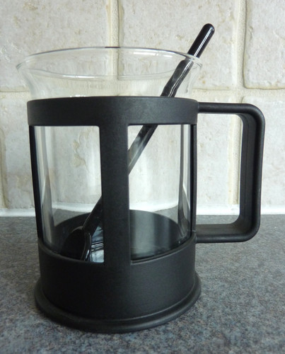 Bodum large glass mug black - bodum,