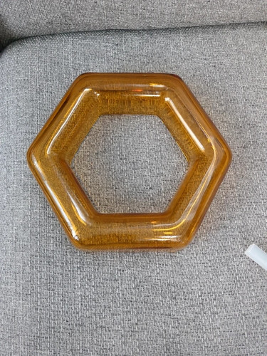 Mid century amber glass - , or