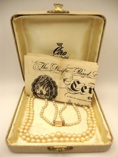 Vintage Ciro Saltwater Akoya Cultured Pearl 2-Strand Necklace - 9ct  - w/Box