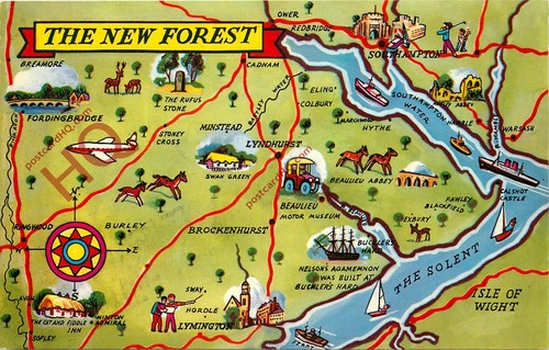 Picture postcard map - map,, new