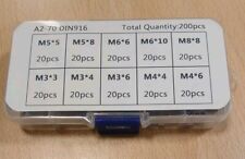 198pcs Hex Set Grub Screw Assortment Cup Point - Incomplete