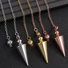 Silver Antique Copper Healing Reiki Pendulum Pendant Metal Cone Pendule Reiki