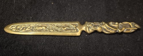 Vintage ornate brass letter - vintage,